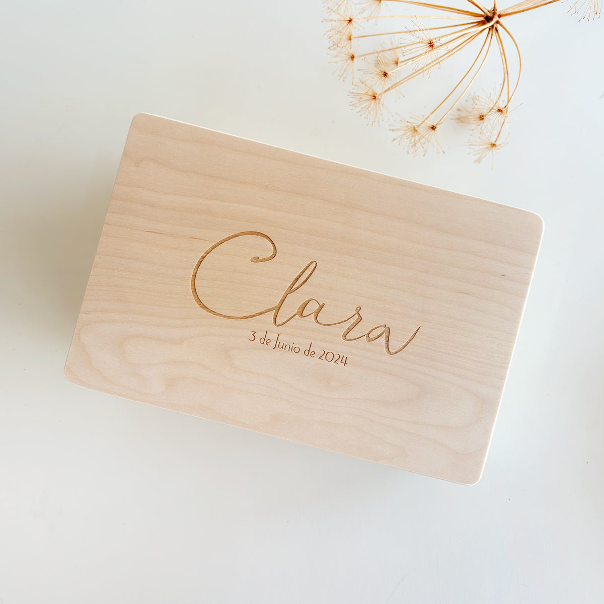 Caja de madera personalizada nacimiento| Chin Pum 